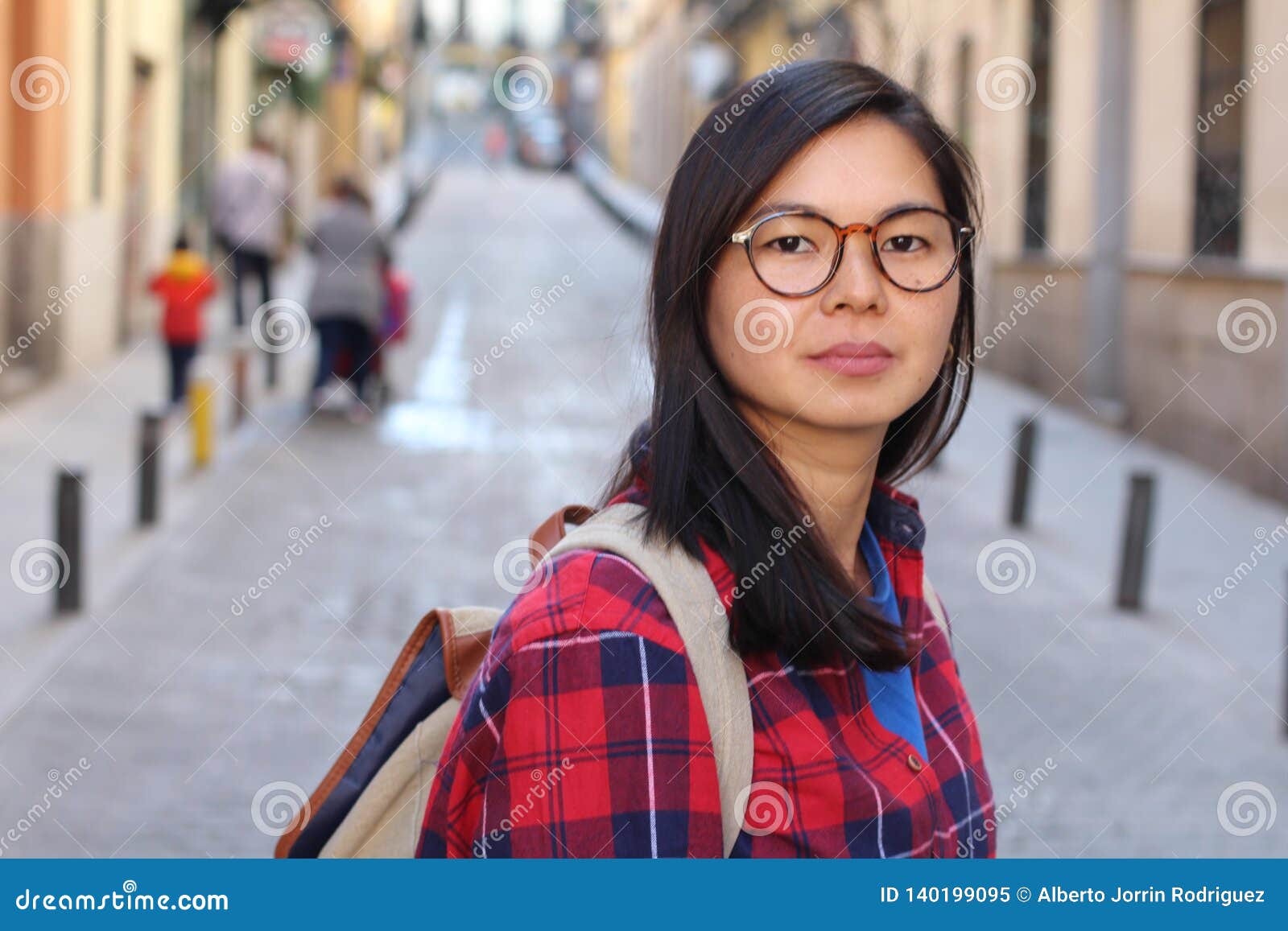 outdoor asian watching Closeup