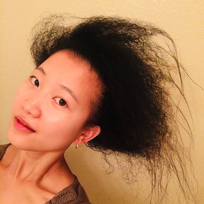 hair curly screaming long Asian